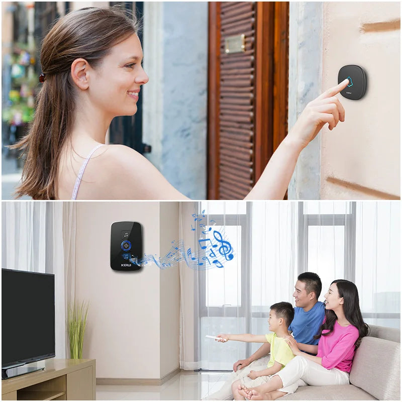 CowLost | wallets-money-clips-kerui-m525-ring-doorbell-with-touch-button-waterproof-door-bell-for-outdoor |2