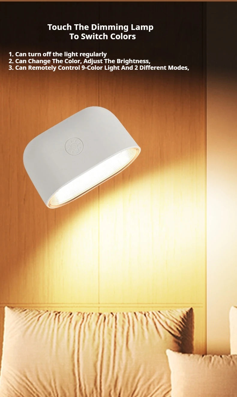 CowLost | product_id-kfvc-360-rotatable-rgb-dimmable-wall-night-light-with-remote-for-bedroom |9