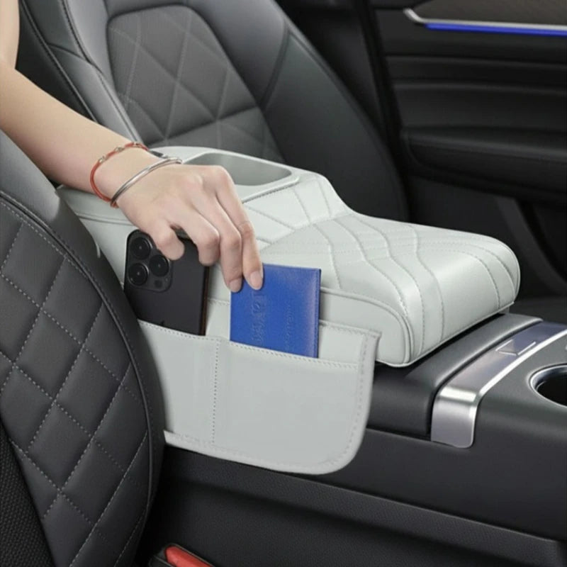 CowLost | product_id-car-armrest-cushion-with-2-side-pockets-2-cup-holders-tissue-box-cover |10