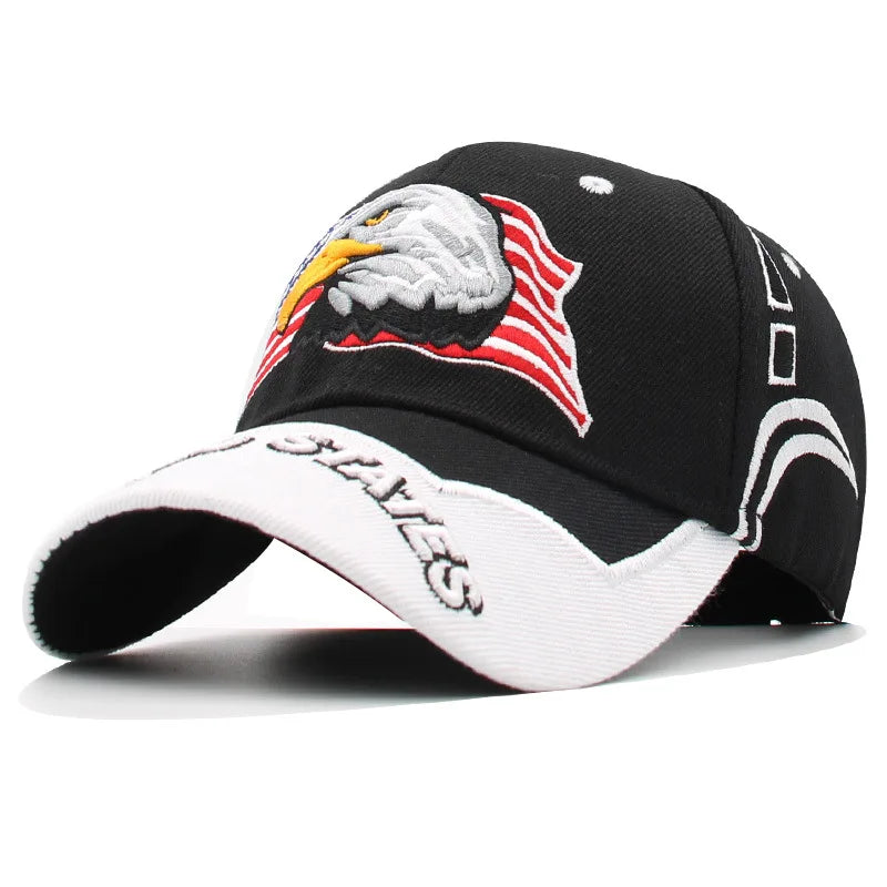 CowLost | mens-animal-baseball-cap-patriotic-bald-eagle-and-american-flag-snapback-caps |4