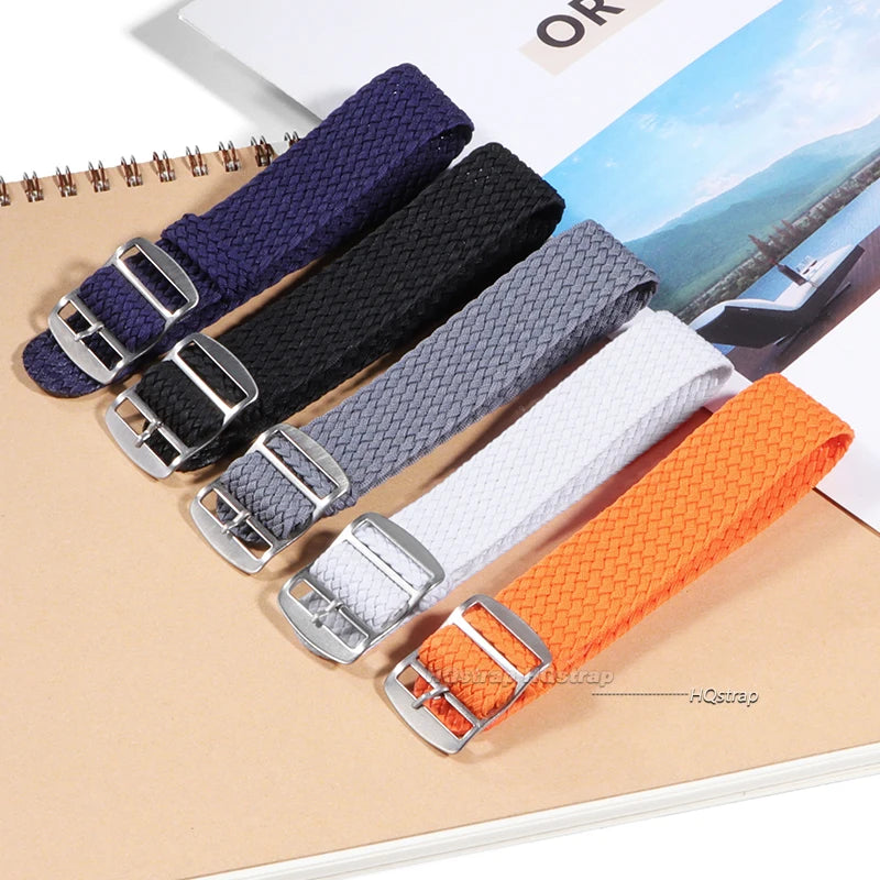 Nylon Canvas Watch Strap 16mm-22mm Unisex Sport Replacement Band with Pin Buckle