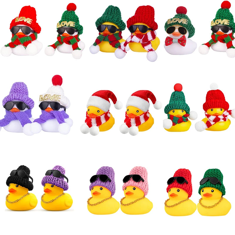 CowLost | product_id-2-pack-yellow-rubber-duck-christmas-car-dashboard-ornaments |1