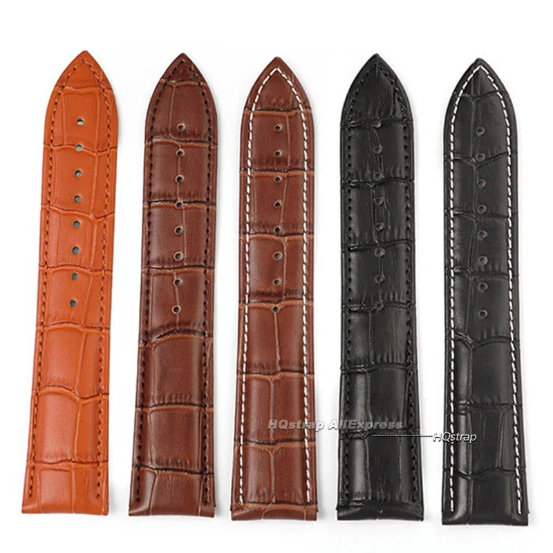 CowLost | product_id-genuine-cowhide-leather-waterproof-watchband-slub-pattern-16-24mm-universal-strap |3