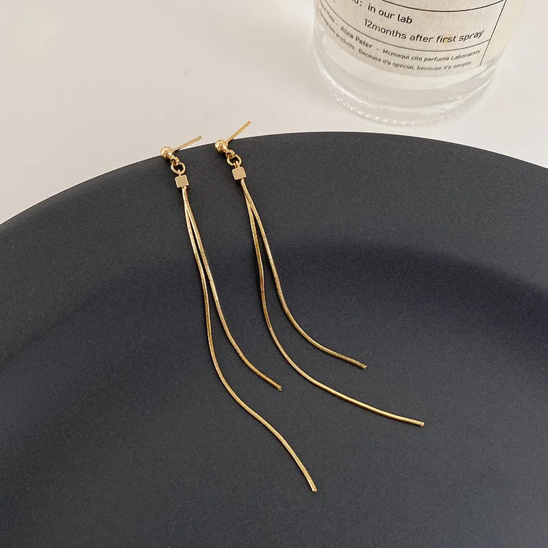 CowLost | vintage-long-tassel-geometric-square-drop-earrings-for-women |33