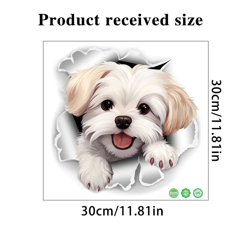 CowLost | 1pc-creative-3d-cracked-animal-dog-toilet-sticker |7
