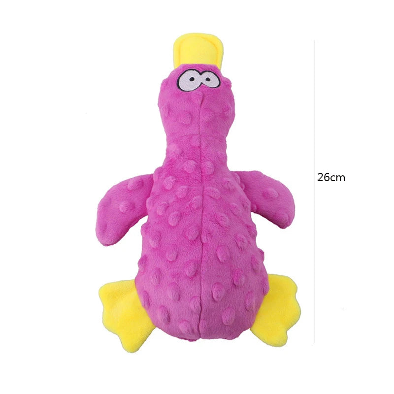 CowLost | dog-kennel-run-accessories-plush-duck-squeaky-dog-chew-toy |20