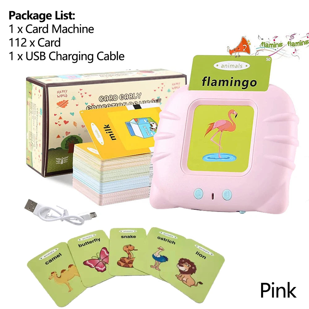 Talking Flashcards Early Education Electronic Montessori Toy for Kids Toddlers Preschool Gift