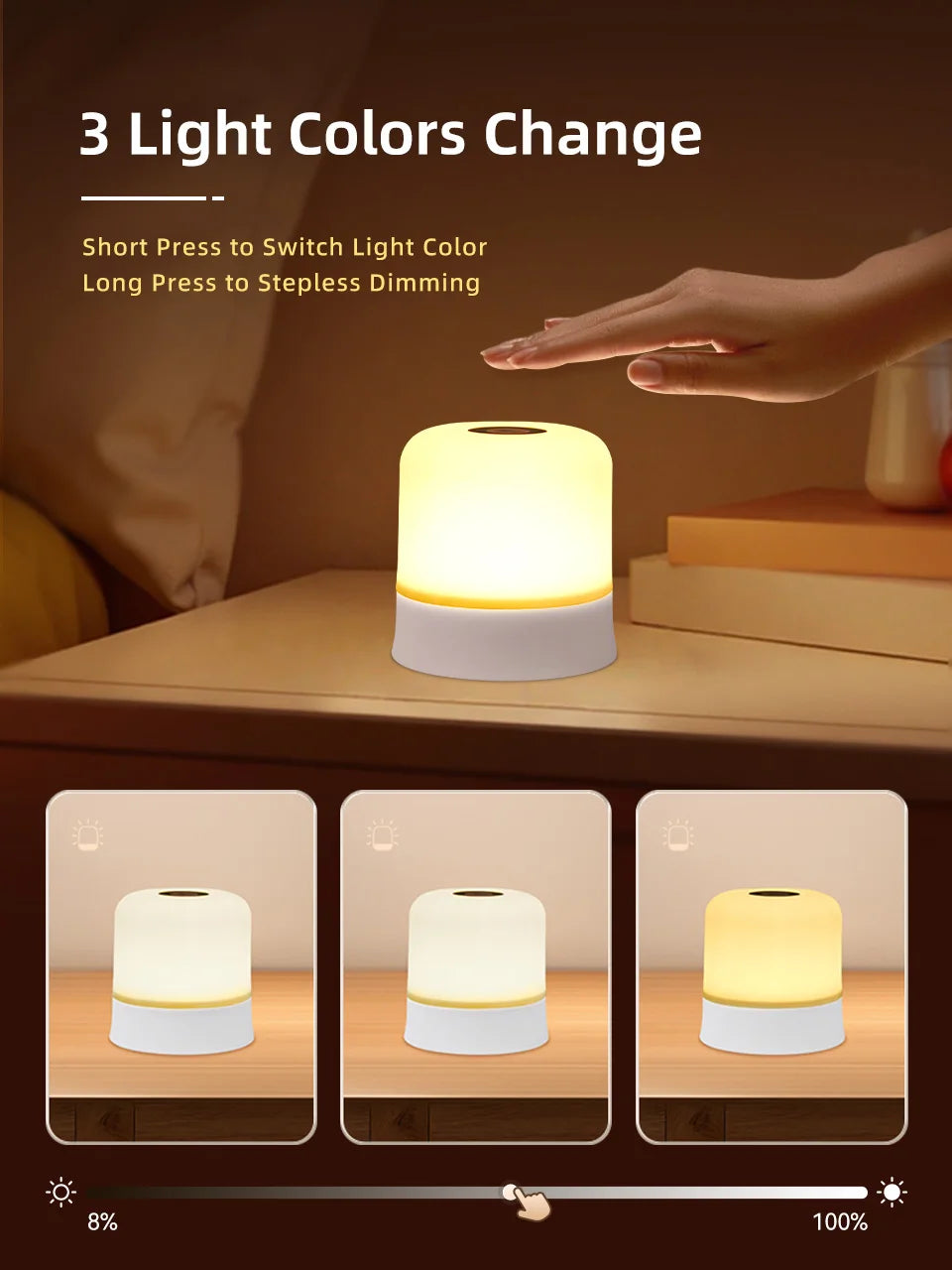 CowLost | product_id-ggbingo-rechargeable-touch-rgb-dimmable-night-light-with-remote-for-bedroom-and-living-room |9