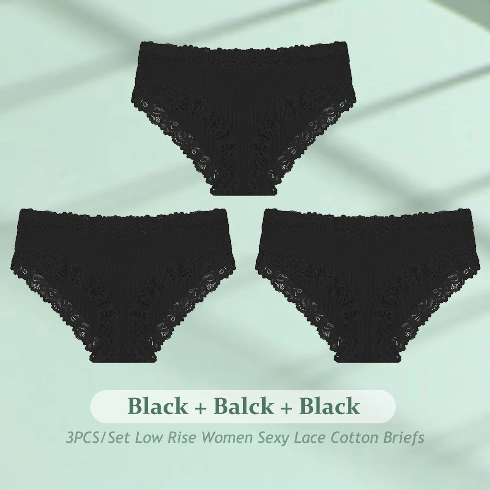CowLost | activewear-pants-3pcs-women-cotton-seamless-low-waist-panties-set |31