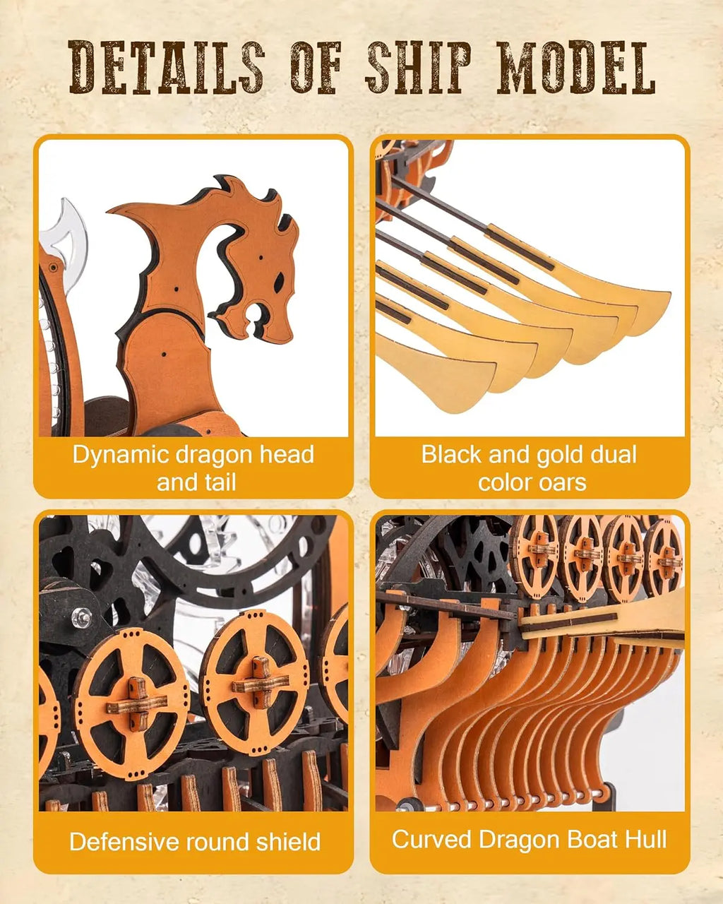 CowLost | fencing-barriers-robotime-viking-dragon-ship-3d-wooden-mechanical-puzzle-229-pieces |4