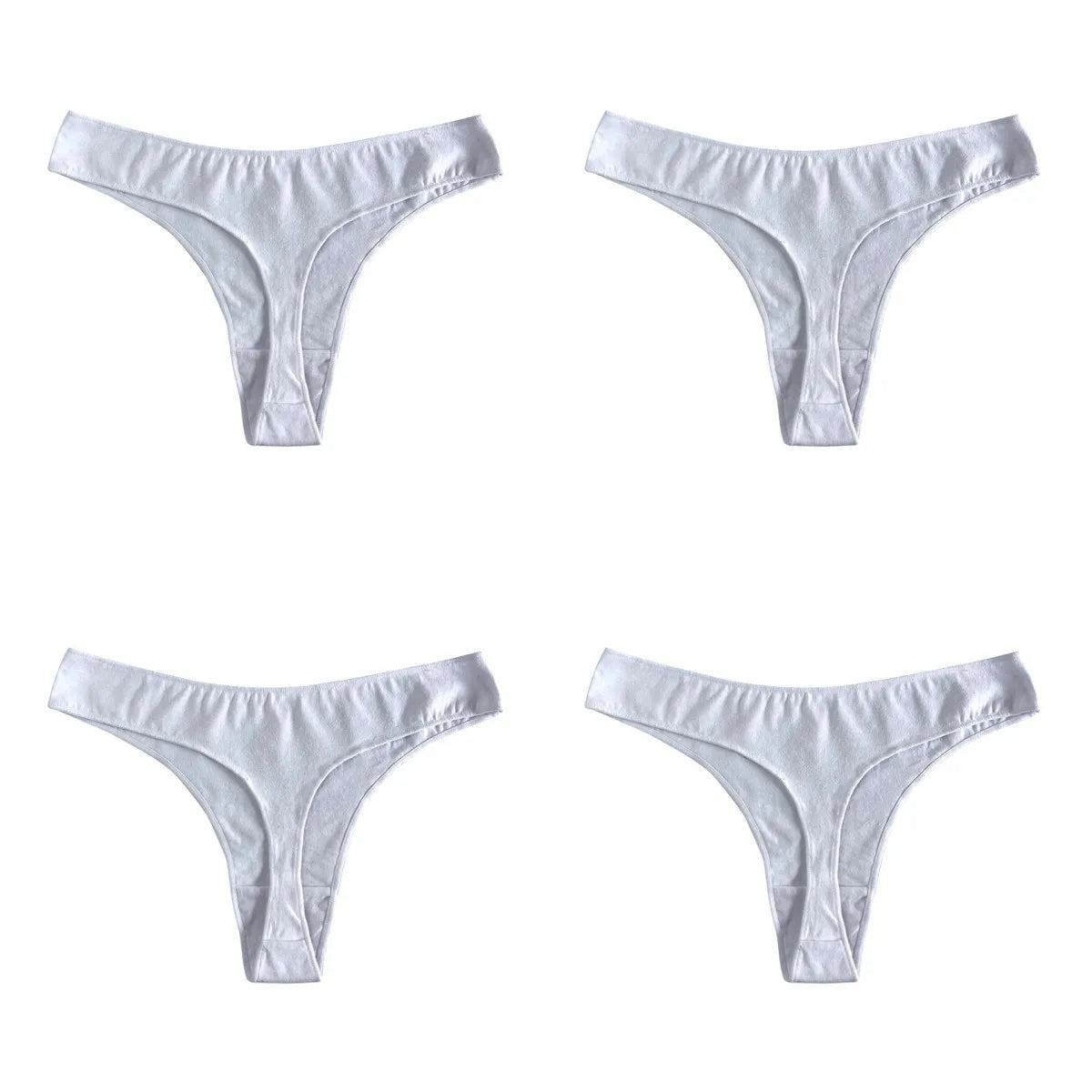 CowLost | product_id-4-pack-women-s-cotton-low-waist-breathable-solid-color-g-string-thongs-m-xl |34