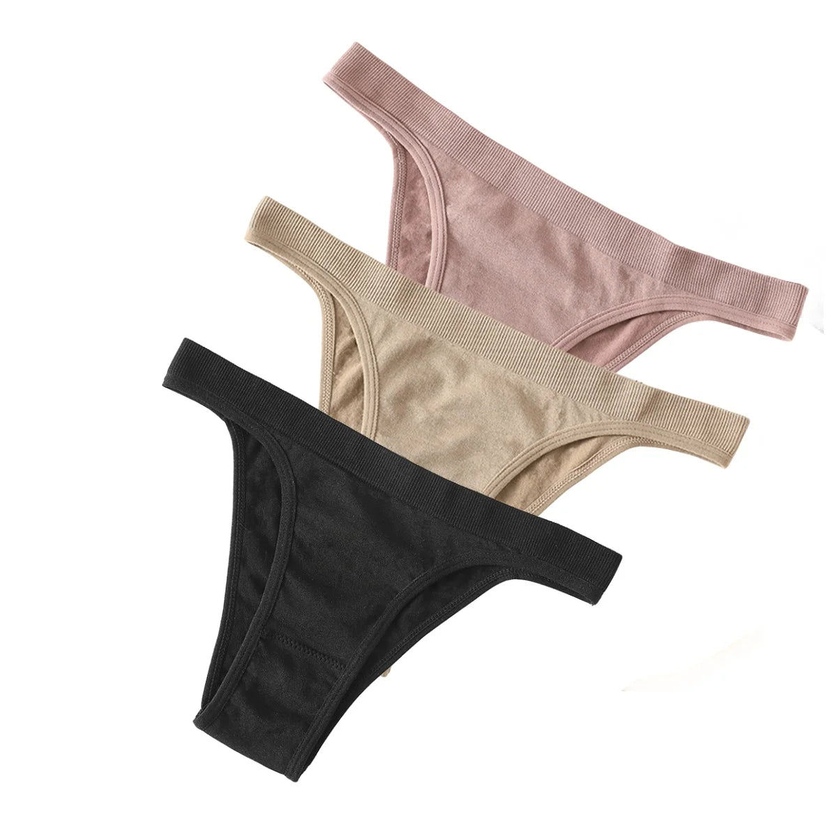 CowLost | product_id-3pcs-women-s-high-rise-seamless-brazilian-stretch-panties-m-l |14