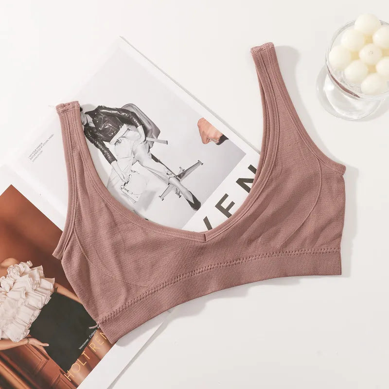CowLost | product_id-seamless-wire-free-push-up-bra-crop-top-for-women-m-l |14