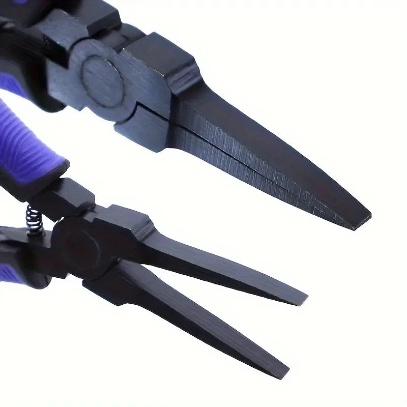 1pc/2pcs Professional Long Needle Nose Pliers High Carbon Steel Flat Nose Pliers Jewelry Making Bending Wire Open & Close Tools
