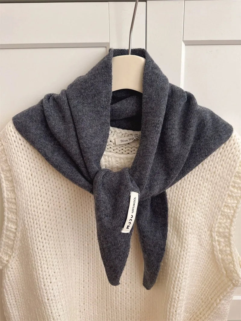 CowLost | british-korean-triangle-scarf-niche-wool-triangular |36