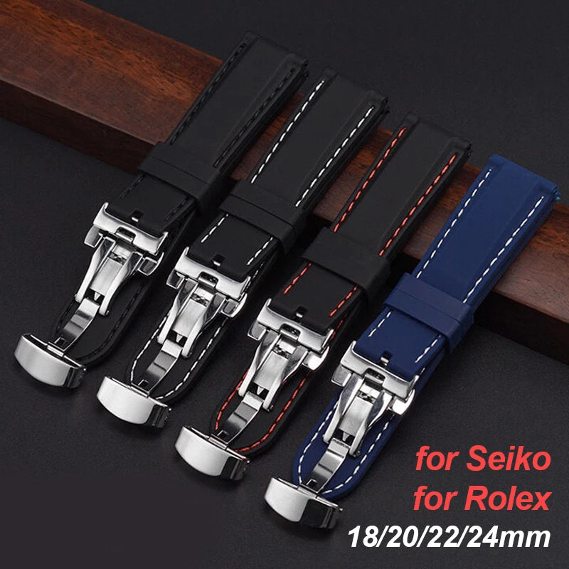 CowLost | product_id-silicone-quick-release-waterproof-sport-watch-strap-for-seiko-18-24mm-with-butterfly-buckle |1