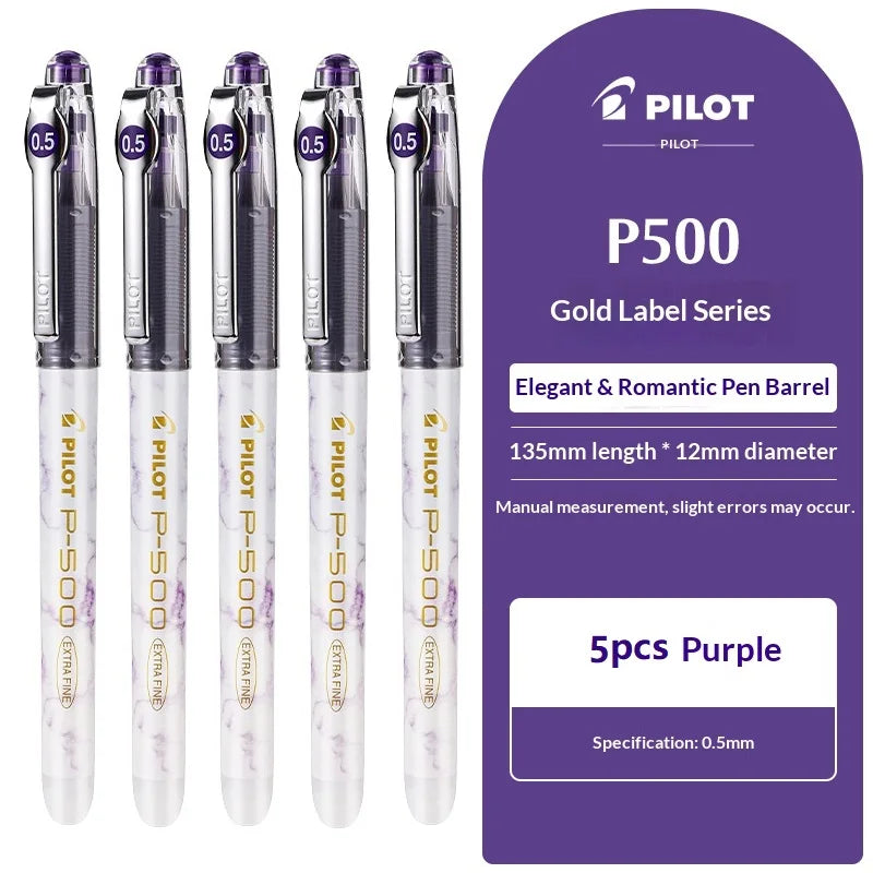 CowLost | product_id-pilot-p500-gold-series-0-5mm-gel-pen-6-colors-anti-smudge-marble-design-ideal-for-students-exams |25