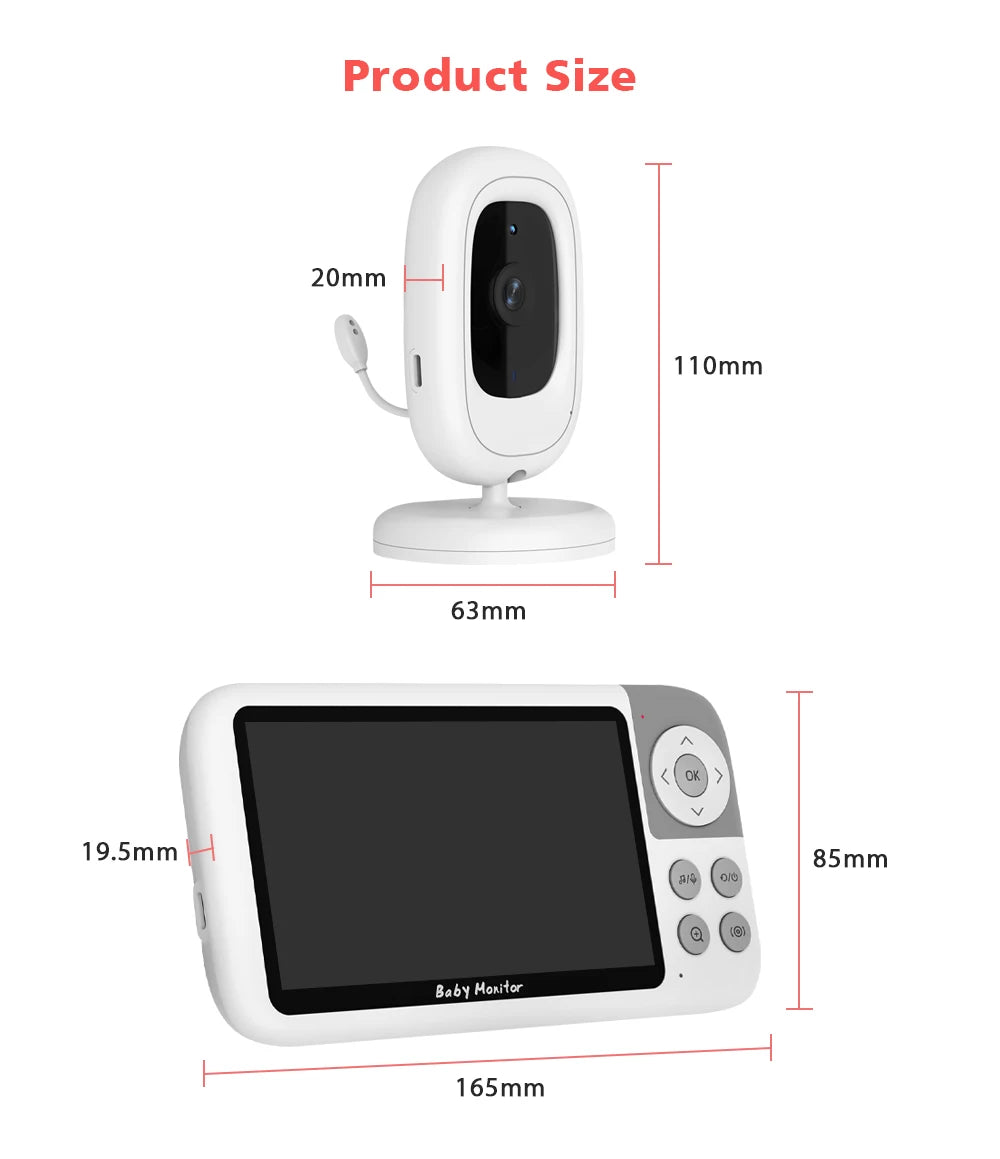 CowLost | 5-0-inch-720p-video-baby-monitor-camera-3x-digital-zoom-two-way-audio-auto-night-vision-300m-transmission-security-camera-vb618 |17