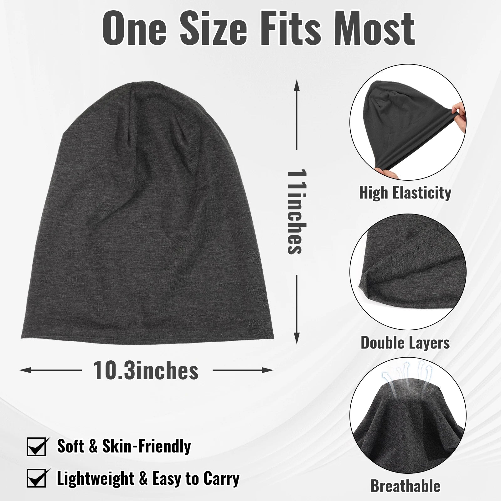 1Pack Solid Color Unisex Men & Women Slouchy Beanie Hip-Hop Soft Cap