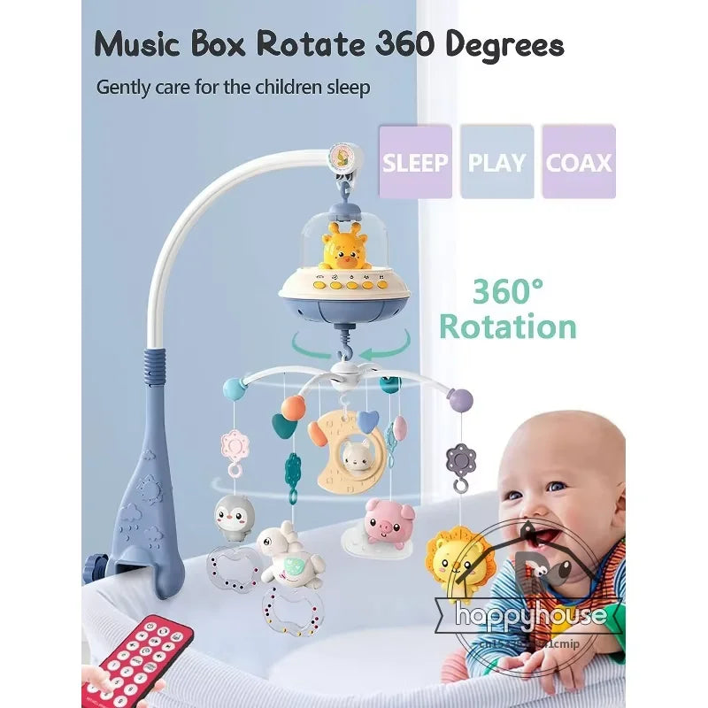 CowLost | musical-baby-crib-mobile-with-lights-music-projection-for-infants-remote-control-crib-toys-for-newborn-baby-mobile-for-crib-toys |4