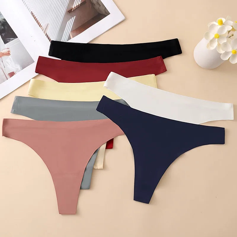 CowLost | product_id-seamless-women-s-ice-silk-breathable-thong-g-string-solid-color-lingerie |2