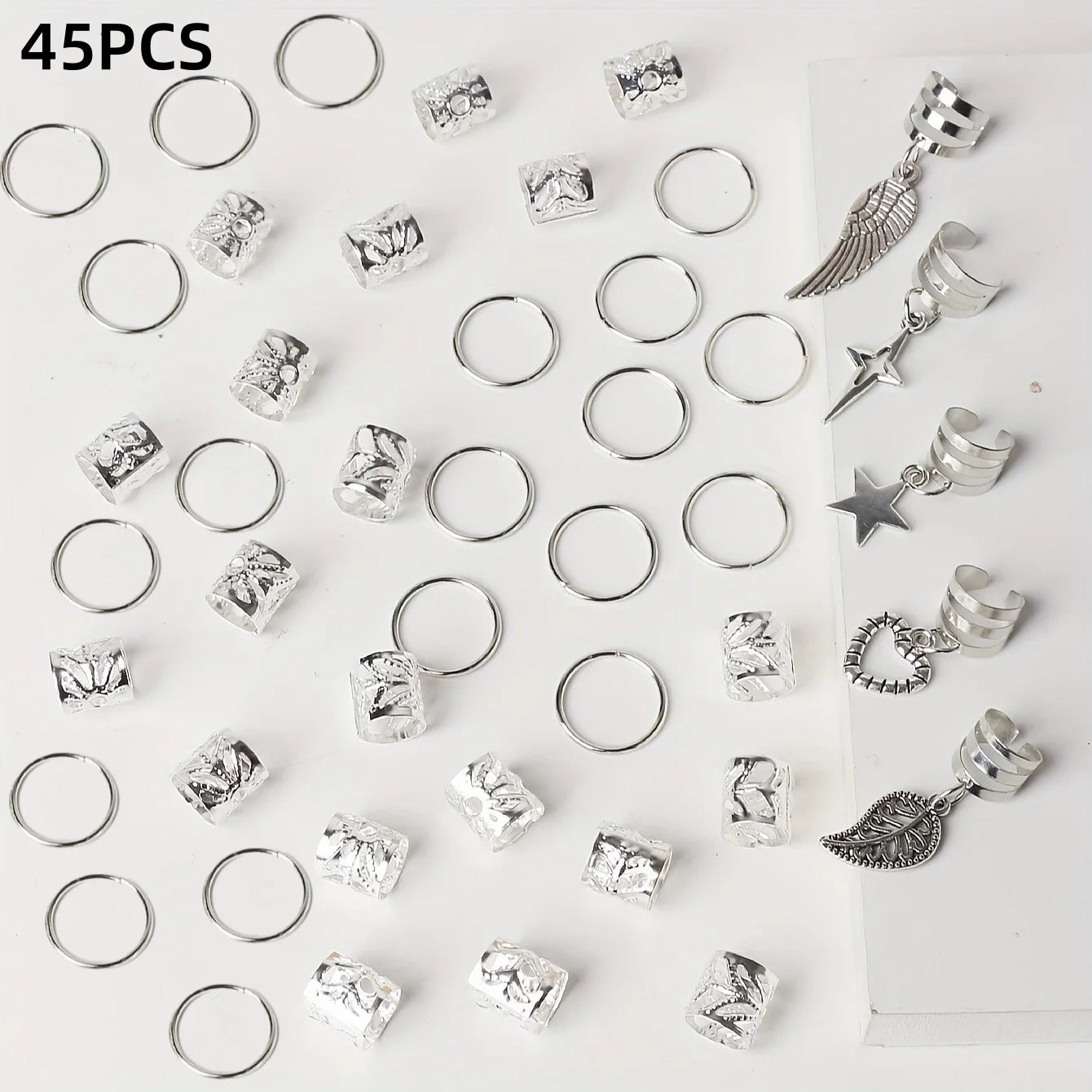 CowLost | 45pcs-alloy-braid-hair-ring-dreadlock |15