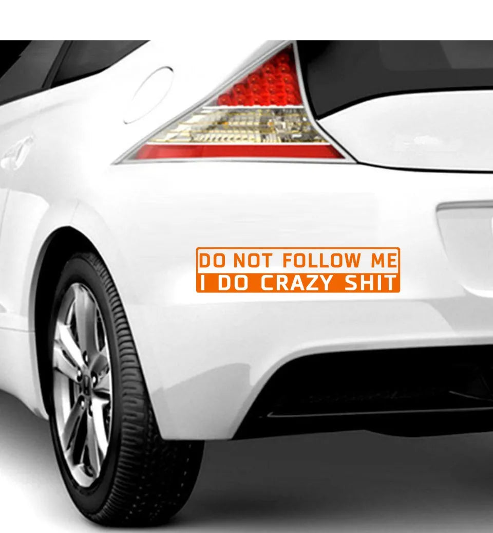CowLost | product_id-reflective-vinyl-car-sticker-14x3cm-do-not-follow-me-funny-decal-wholesale |8