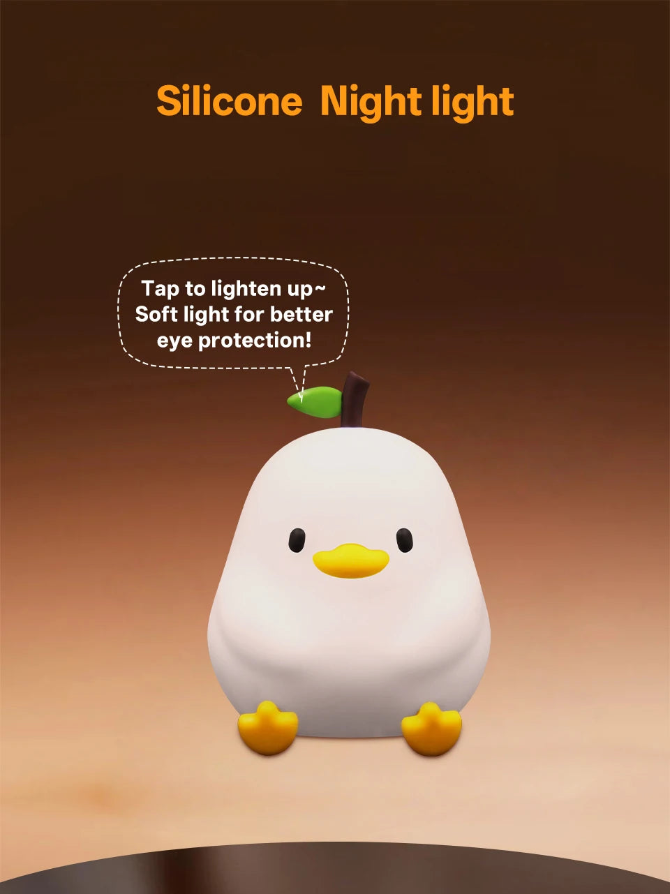 CowLost | product_id-pear-shaped-touch-controlled-7-color-dimmable-usb-rechargeable-silicone-night-light |4