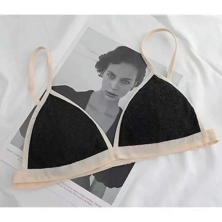 CowLost | product_id-wireless-lace-push-up-bra-for-women-thin-french-triangle-bralette |8