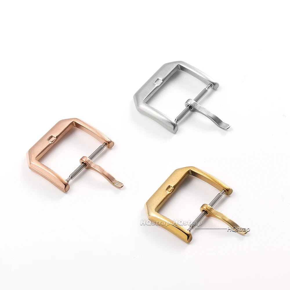 CowLost | product_id-brushed-stainless-steel-watch-pin-buckle-16-20mm-silver-gold-black-for-leather-strap |5