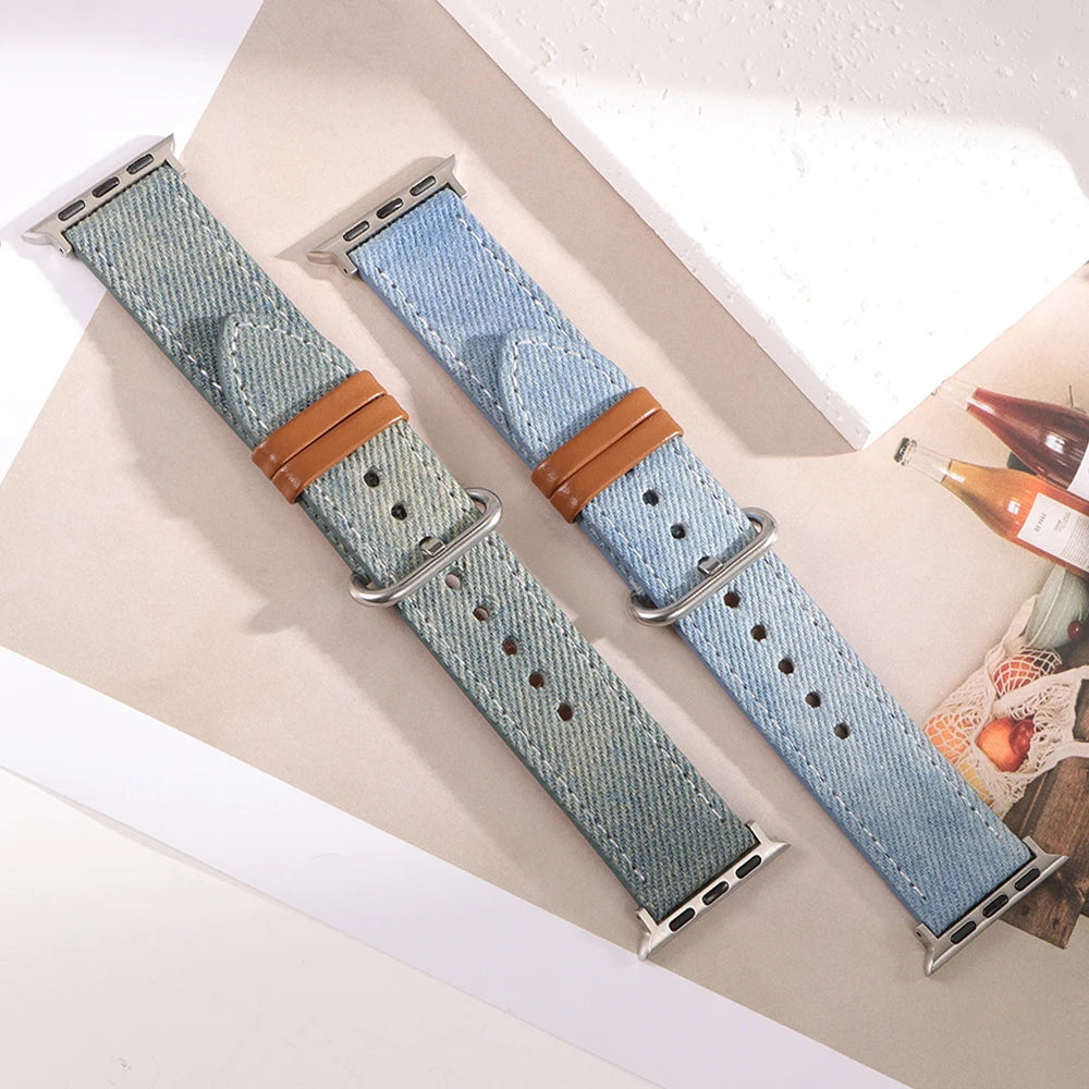 CowLost | watch-bands-product_id-hqstrap-sailcloth-denim-leather-watch-band-for-apple-watch-series-10-5-38-49mm |1