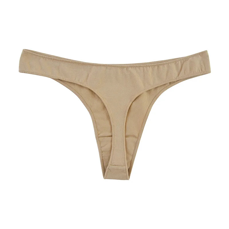 CowLost | product_id-4-pack-women-s-cotton-low-waist-breathable-solid-color-g-string-thongs-m-xl |15