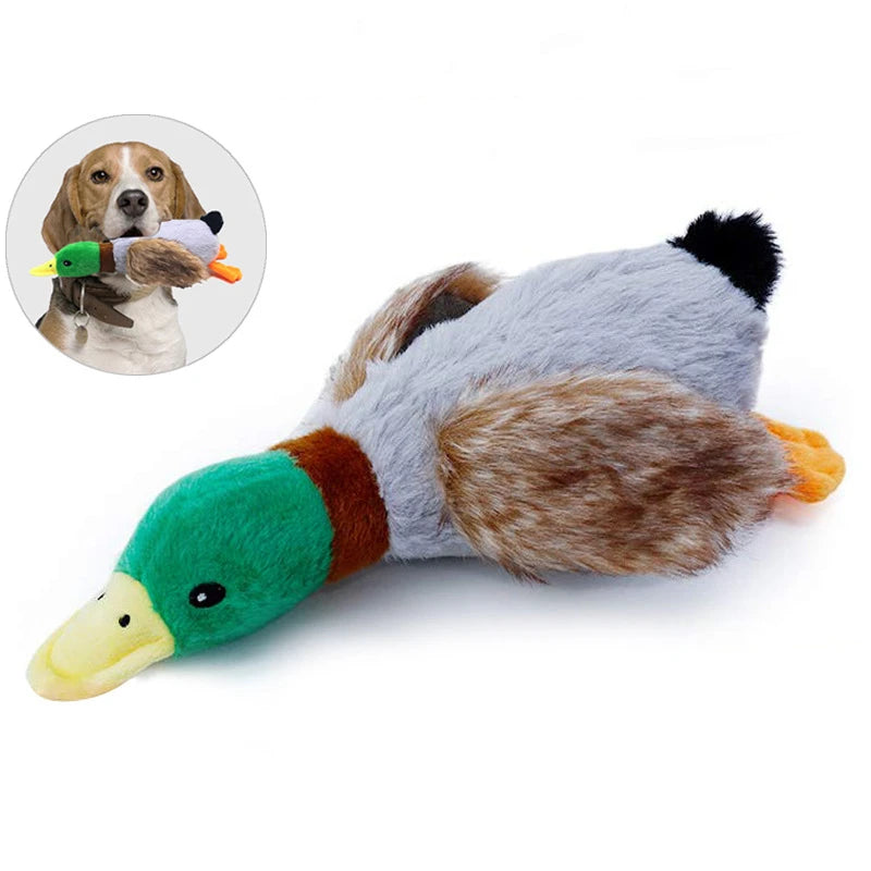 CowLost | dog-kennel-run-accessories-plush-duck-squeaky-dog-chew-toy |8