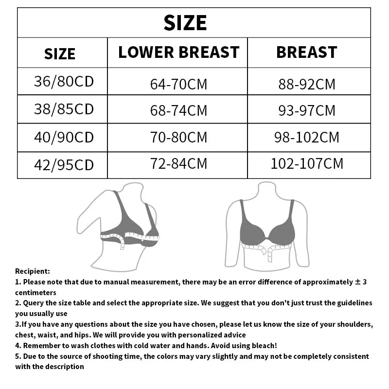 CowLost | women-sexy-lace-bra-push-up-bras-36-42-b-c-cup-plus-size-french-style |4