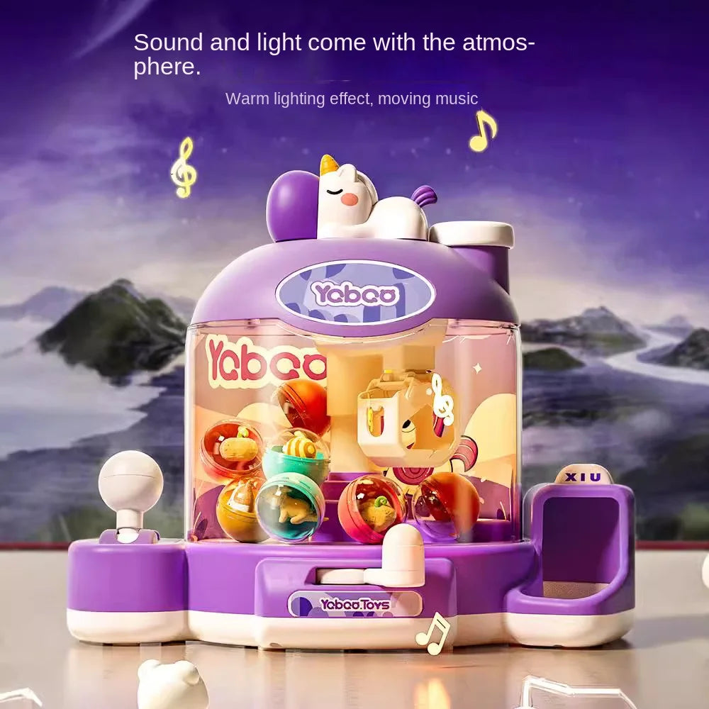 Kids Mini Doll Claw Machine Arcade Toy with Music and Lights