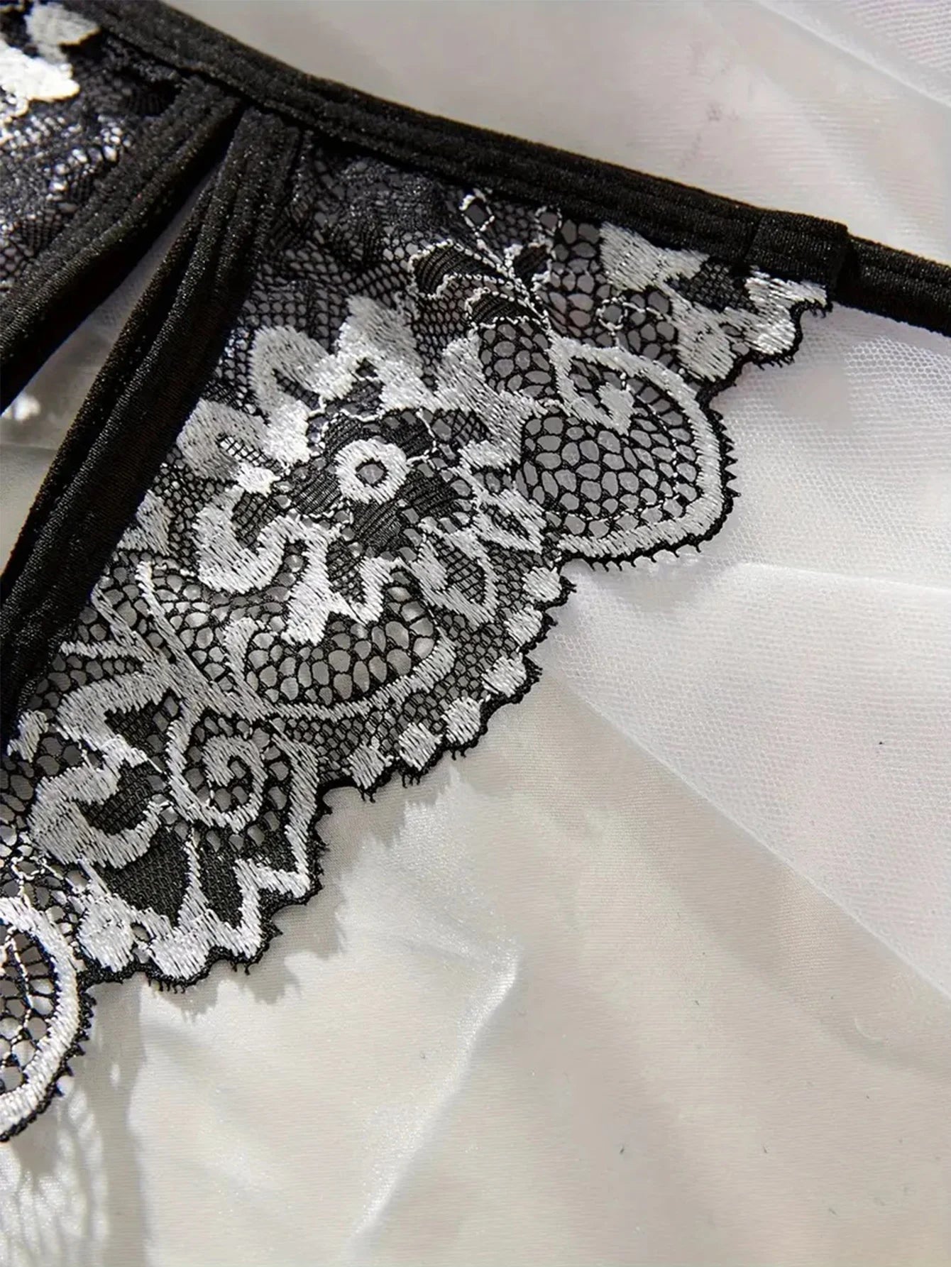 CowLost | floral-lace-sexy-lingerie-bow-open-split-cup-intimates-bra-and-thongs-sets |12