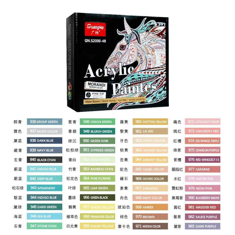 CowLost | product_id-guangna-s2000-morandi-acrylic-marker-set-waterproof-water-based-12-24-36-48-colors-for-ceramic |10