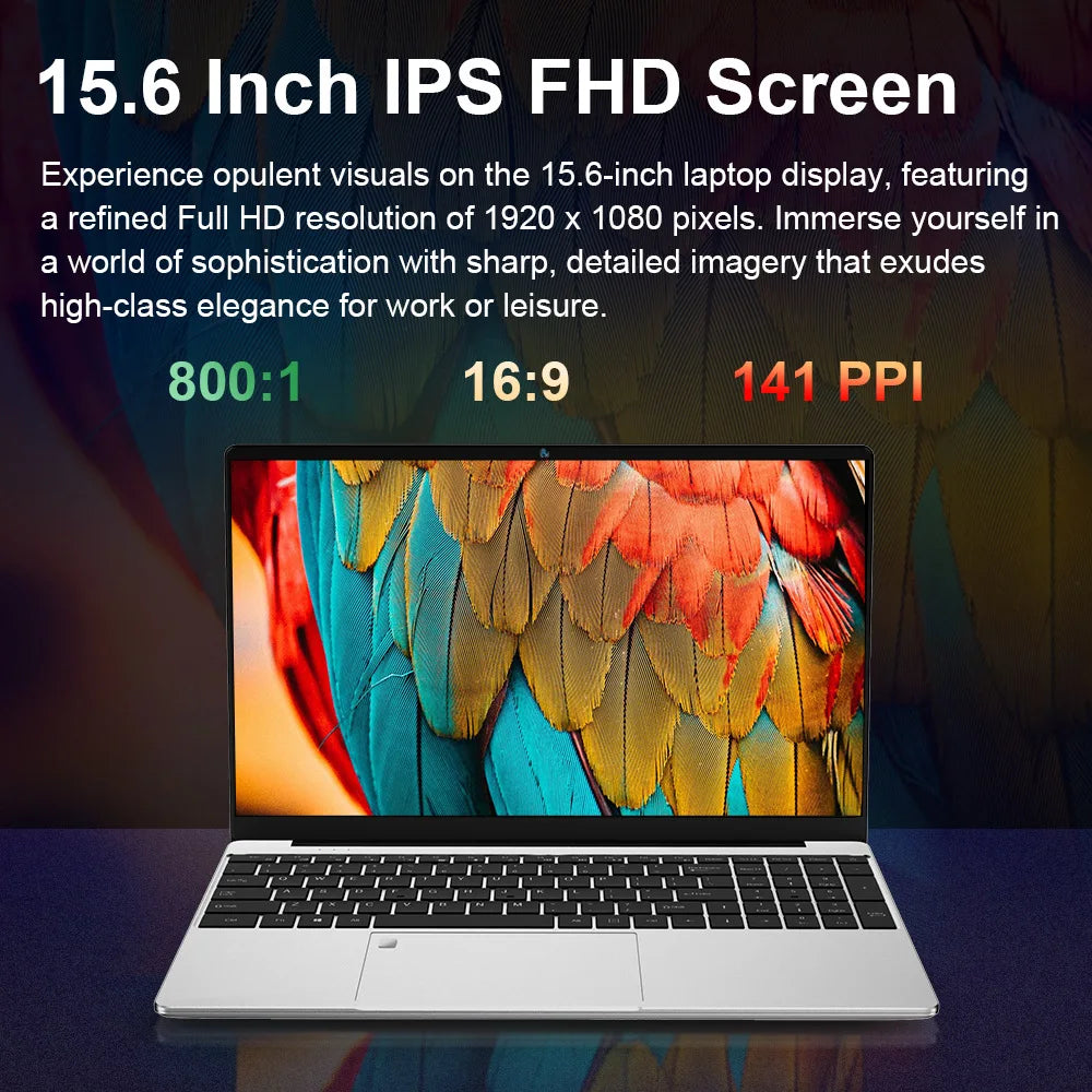 CowLost | portable-laptop-15-6inch-intel-celeron-n5095-16gb-ram-1tb-ssd-ddr4-windows-11-pro-camera-fingerprint |9