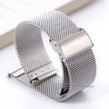 Quick Release Stainless Steel Milanese Mesh Watch Band 18mm 20mm 22mm Black Silver