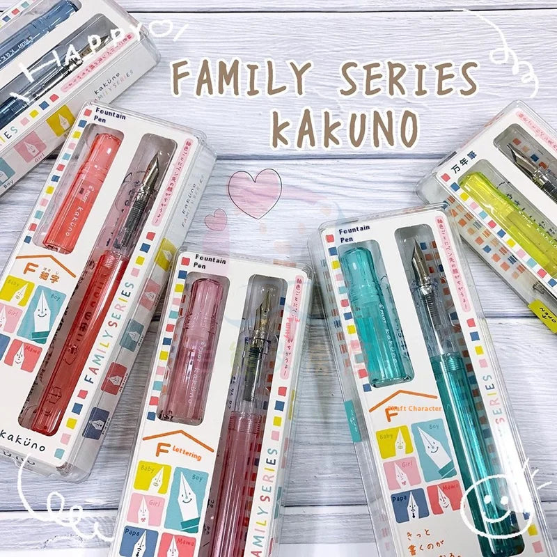 CowLost | product_id-pilot-kakuno-smile-family-series-transparent-fountain-pen-with-ergonomic-grip-for-kids |2