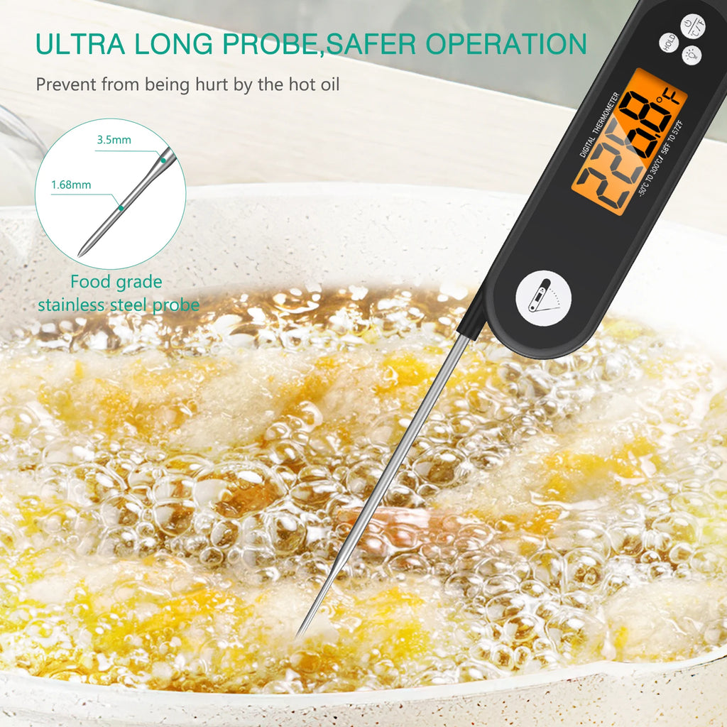 ORIA Digital Waterproof Food Thermometer for BBQ, Meat, Water, and Milk Cooking Probe