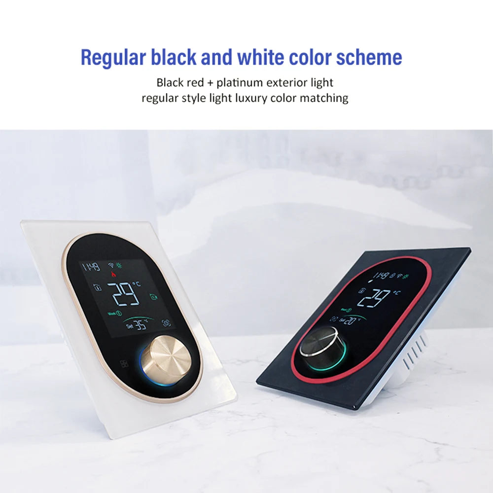 Smart WiFi Programmable Knob Thermostat for Electric Floor Heating & Gas Boiler