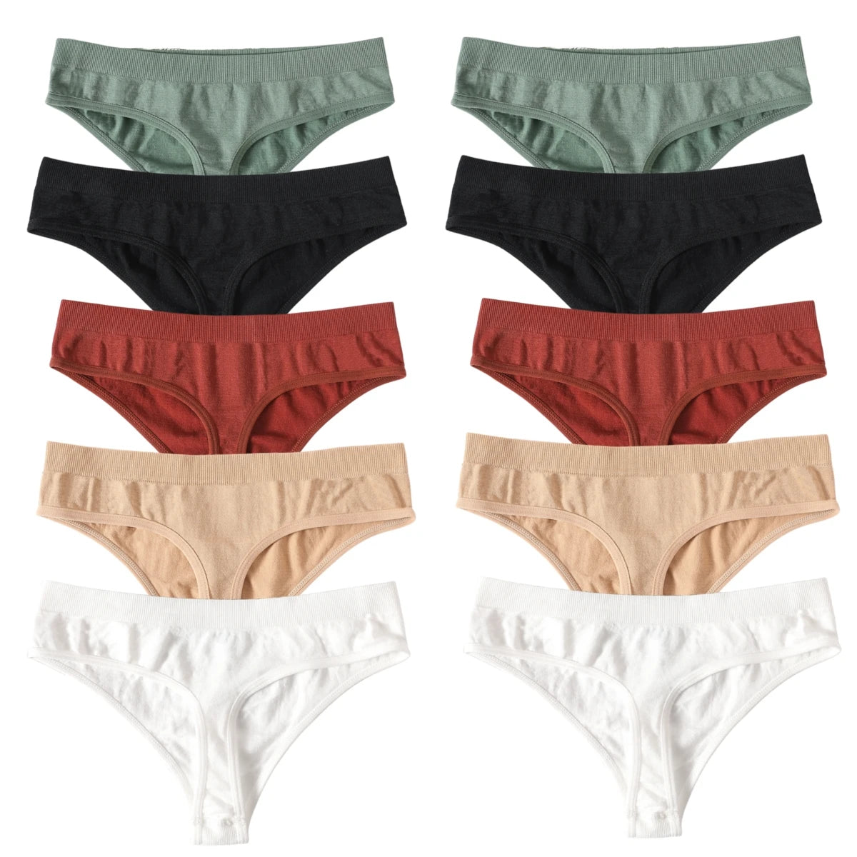 CowLost | product_id-10pcs-womens-seamless-low-waist-g-string-thong-panties-m-xl-sexy-underwear |34