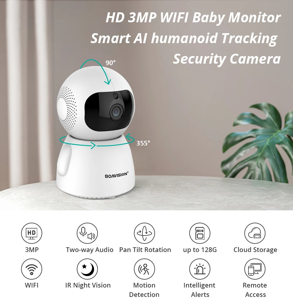 CowLost | hd-3mp-wifi-camera-ptz-2k-wireless-smart-home-human-auto-tracking-audio-alexa-google-baby-monitor-security-surveillance-ip-cam |7