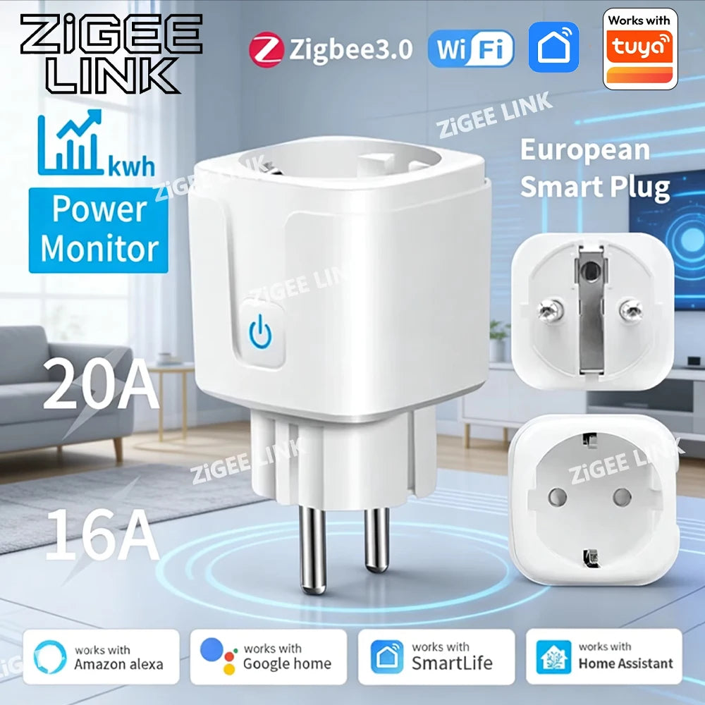 CowLost | plug-socket-covers-product_id-smart-life-wifi-zigbee-3-0-eu-smart-plug-16a-20a-with-power-monitor-timing-alexa-google-home-yandex-compatible |1