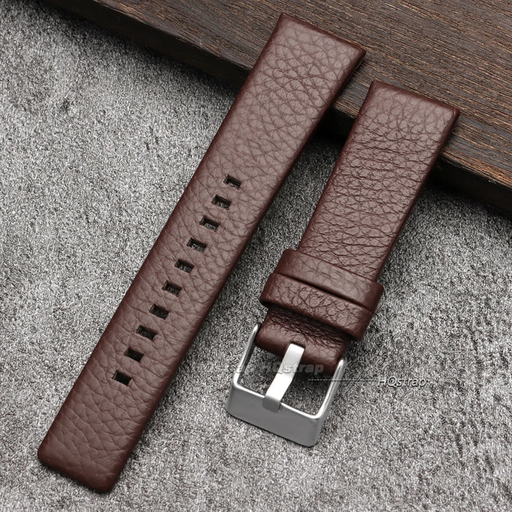 CowLost | product_id-hqstrap-cow-leather-watch-strap-for-diesel-18-32mm-black-brown-universal-band |7