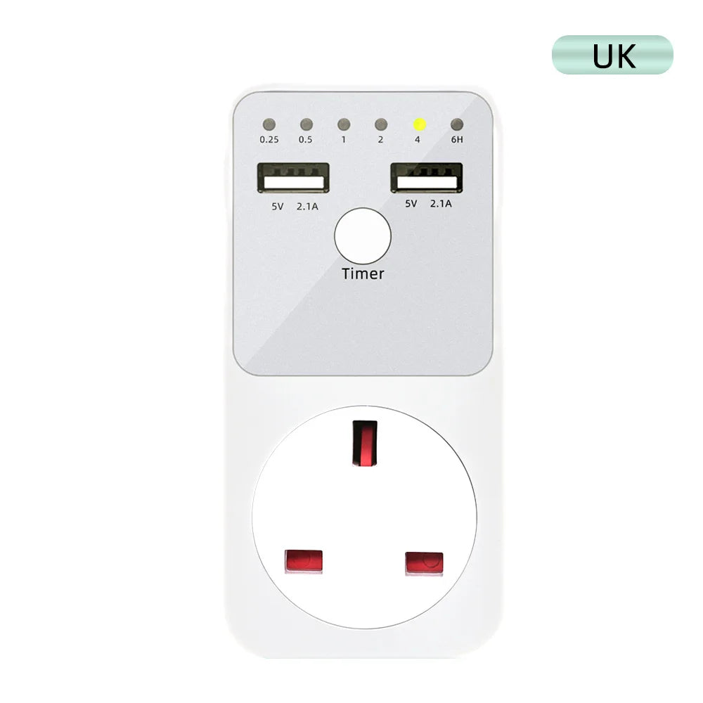 UD02 Digital Multifunction Timer Socket Surge Protector Power Saving Relay Switch EU US FR UK Plug