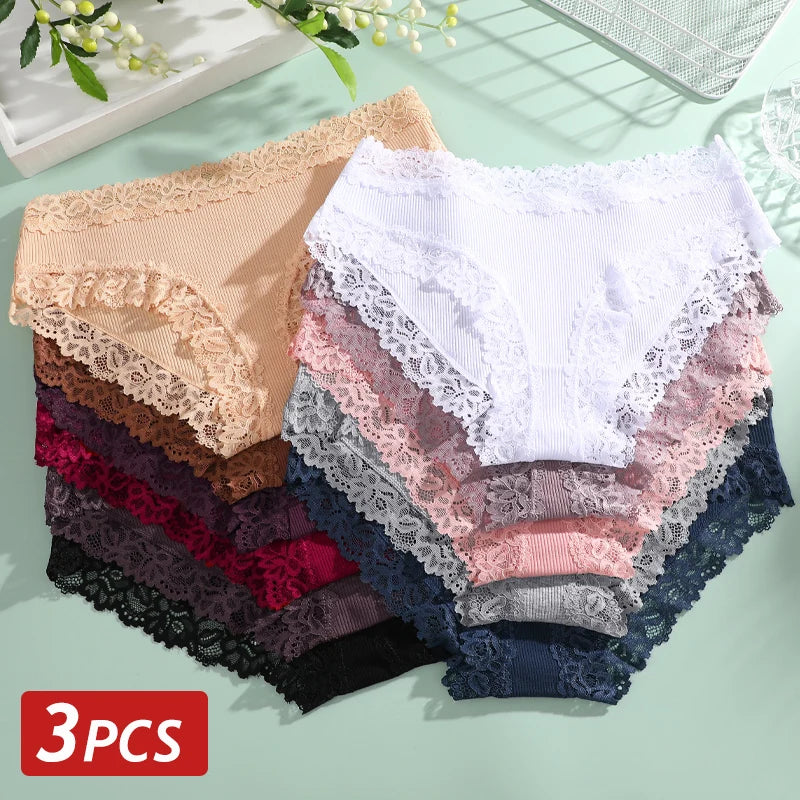 CowLost | activewear-pants-3pcs-women-cotton-seamless-low-waist-panties-set |1