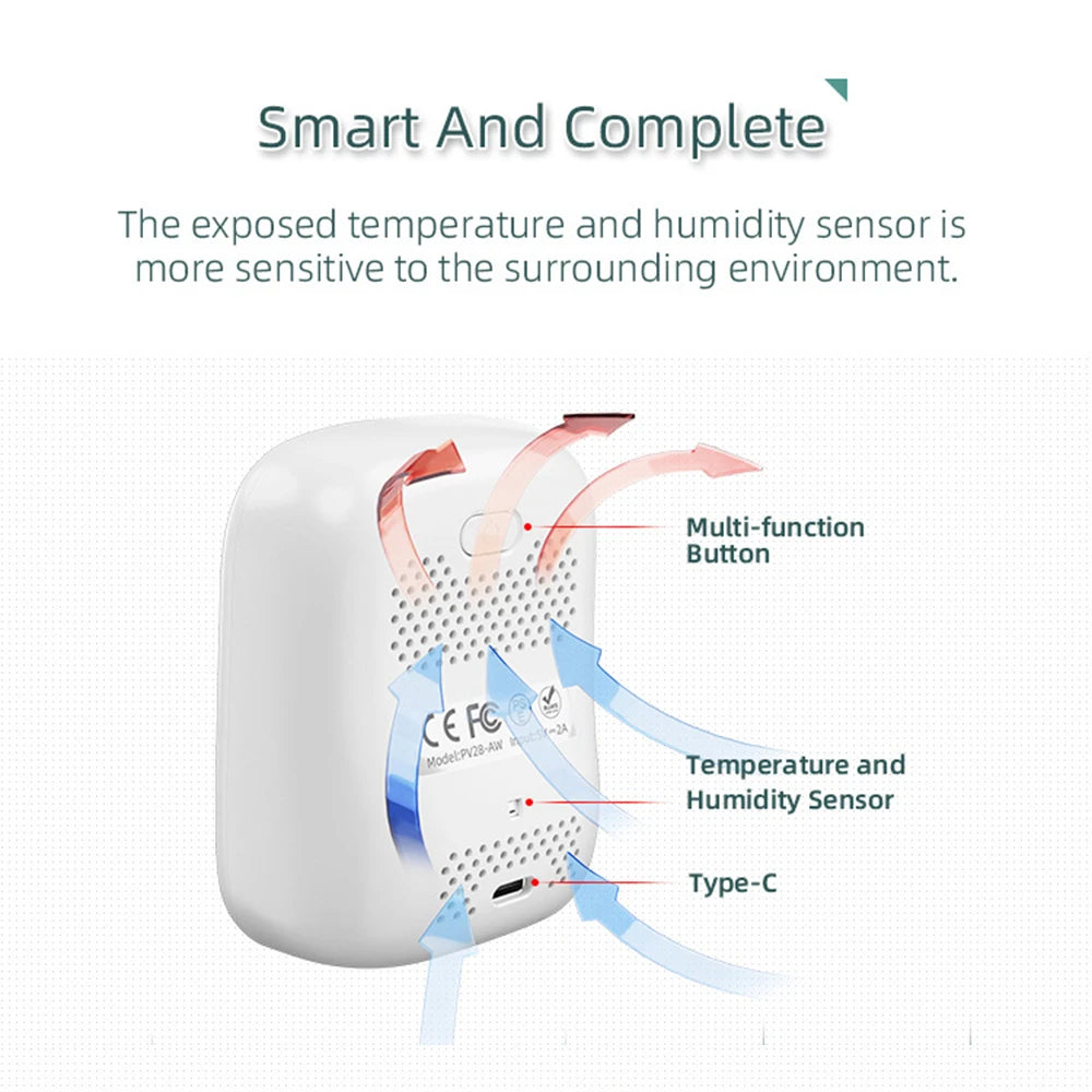 Portable WIFI Air Quality Tester with APP Control PM2.5 CO2 Temperature Humidity Meter