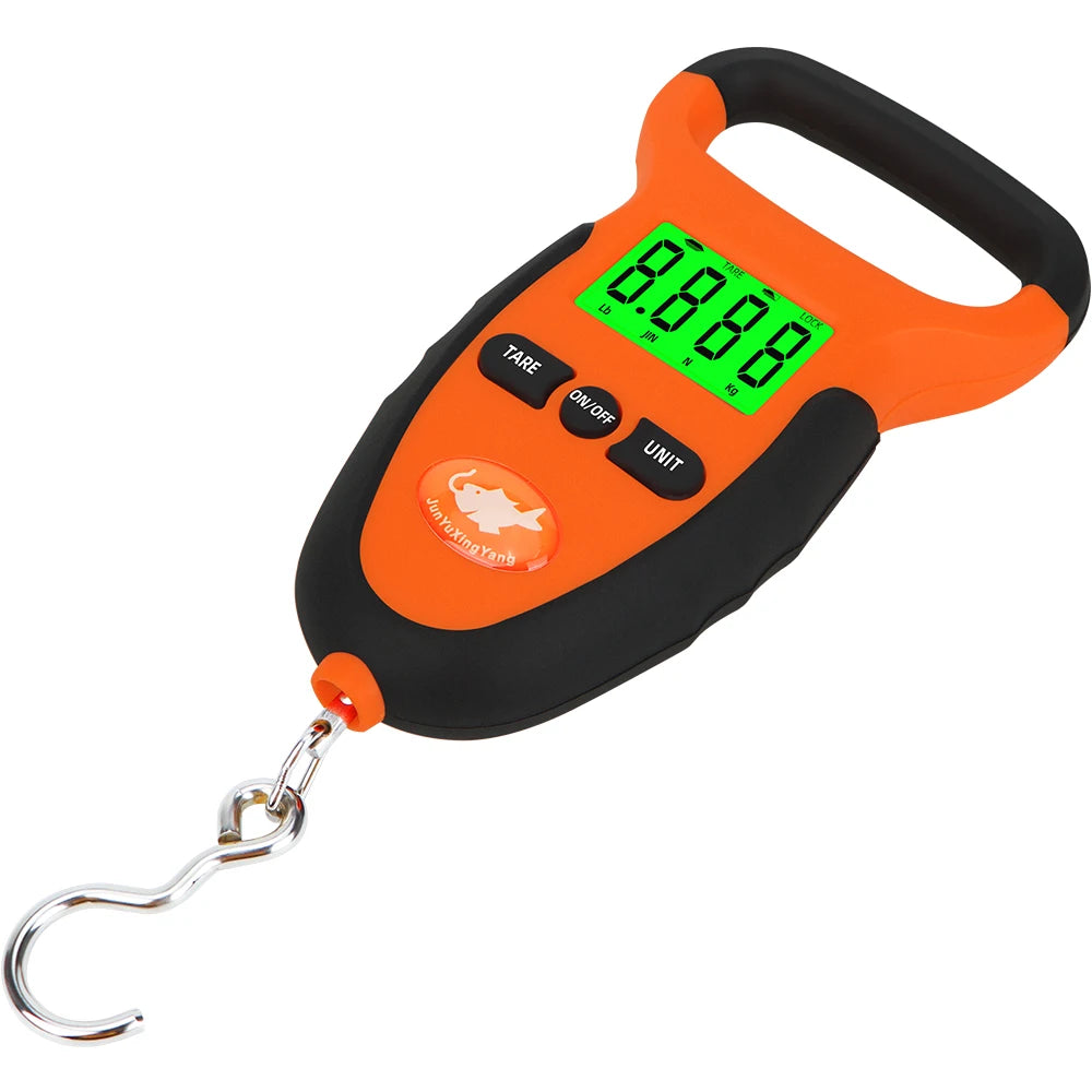 50KG Digital Portable Hanging Fishing Scale LCD Waterproof Non-Slip Handle 10g Accuracy
